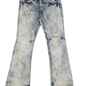 Ariya Light Blue Distressed Flare Jeans Size 11/12